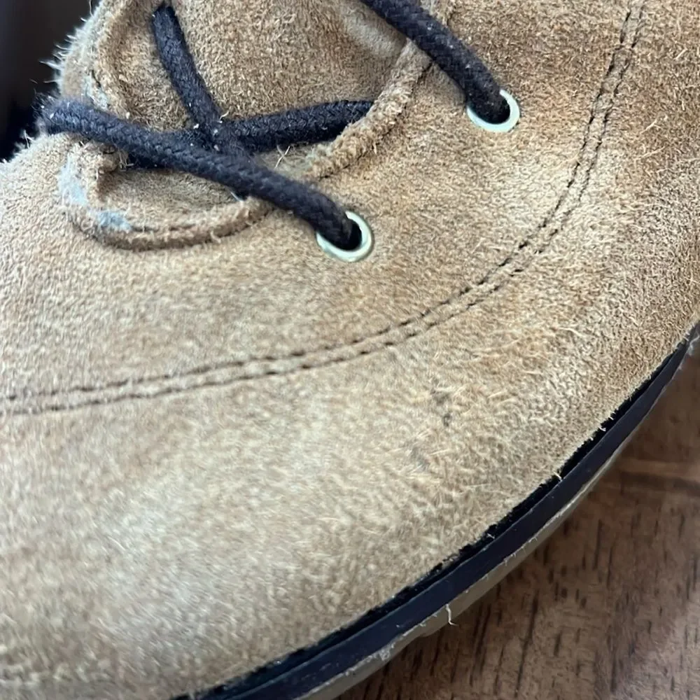 Michael Kors Lace Up Suede Sherpa Ankle Boots 4